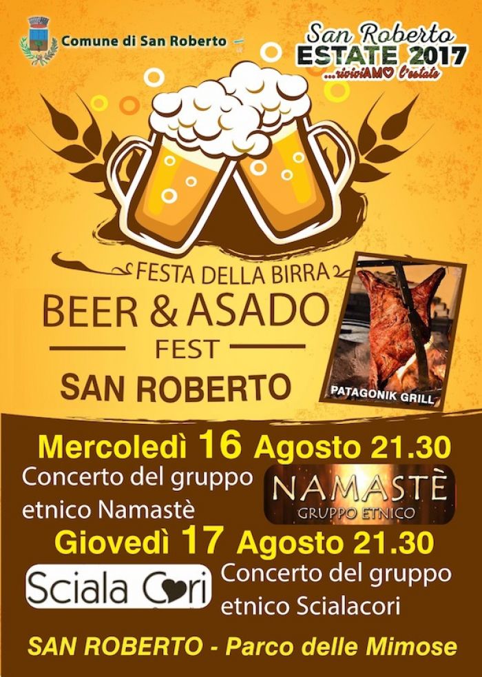 San Roberto si prepara all’evento clou dell’estate 2017: il 16 e il 17 agosto la Festa della birra e dell’Asado