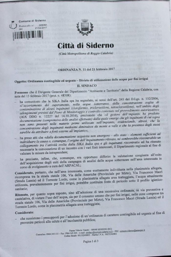 Siderno. Chi e come inquina le acque sotterranee di Pantanizzi?