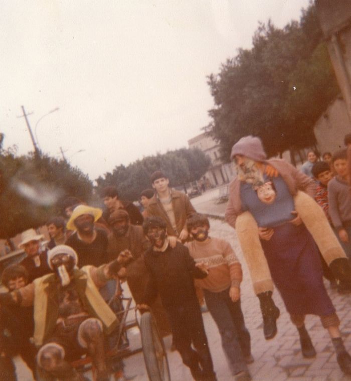 Carnevale ad Africo negli anni Settanta. Foto recuperata da Leo Moio