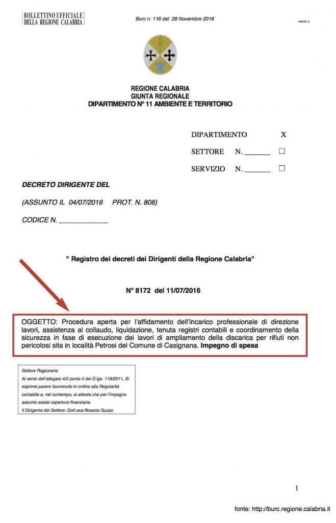 Discarica di Casignana. La Regione parla di bonifica ma progetta l&#039;ampliamento