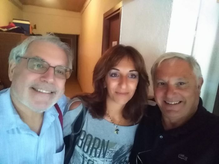 Da sx a dx: Enzo Siviero, Antonella Italiano, Cosimo Sframeli